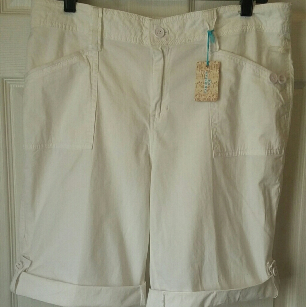 Caribbean  Joe, Wht shorts. Women.